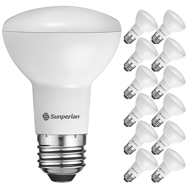 Sunperian BR20 LED Flood Light Bulbs 6W (50W Equivalent) 550LM Dimmable E26 Base 12-Pack SP34006-12PK - main
